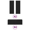 vidaXL Set TV komoda Zidne 8 pcs Crni hrast 100 x 30 x 30 cm
