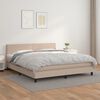 vidaXL Krevet box spring s madracem cappuccino 180x200 cm umjetna koža