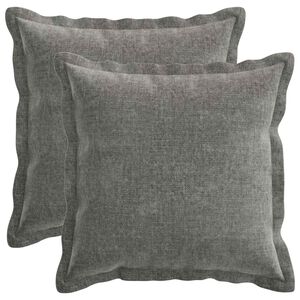 vidaXL Presvlaka za jastuk 2 kom. HOUTEN Tamnosiva 30 x 30 cm