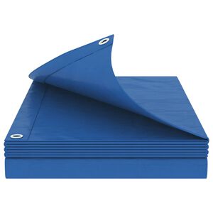 vidaXL Cerada s rupama Plava 6 x 8 m 180 gsm PE