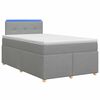 vidaXL Boxspring krevet s madracem Svjetlosiva 120 x 190 cm Tkanina
