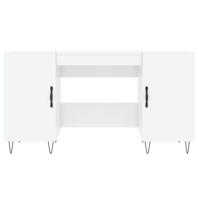 vidaXL Radni stol visoki sjaj bijeli 140x50x75 cm konstruirano drvo