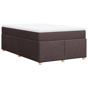 vidaXL Krevet box spring s madracem tamnosmeđi 120 x 190 cm od tkanine