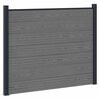vidaXL Panel ograde WPC i aluminij Siva