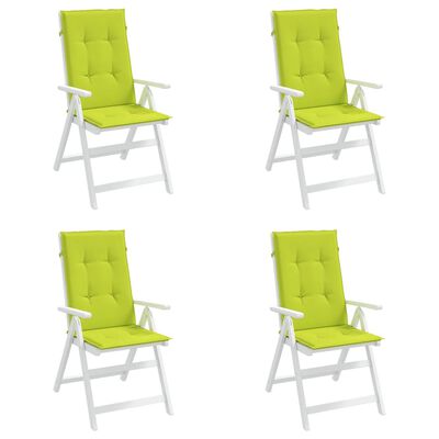 vidaXL Jastuci za vrtne stolice 4 kom svjetlozeleni 120x50x3cm tkanina