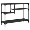 vidaXL Konzolni stol s policama crni 100 x 35 x 75 cm