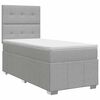 vidaXL Boxspring krevet s madracem Svjetlosiva Jjedan Tkanina