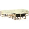 vidaXL Set vanjskih sofa 9 kom. Bijela i krem