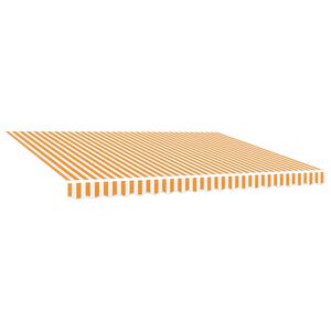 vidaXL Zamjenska tkanina za tendu žuta i bijela 600x300 cm poliester