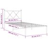 vidaXL Metalni okvir za krevet s uzglavljem crni 90x190 cm
