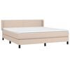 vidaXL Krevet box spring s madracem cappuccino 180x200 cm umjetna koža