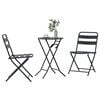 vidaXL Bistro set za vrt 3 pcs Antracit Čelik