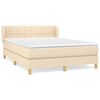vidaXL Krevet s oprugama i madracem krem 140 x 190 cm od tkanine