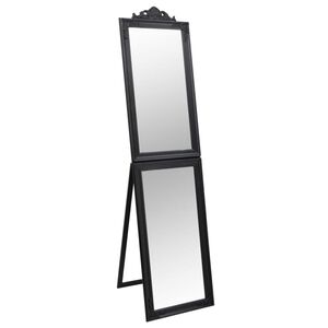 vidaXL Samostojeće ogledalo crno 40 x 160 cm