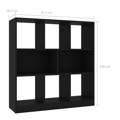 vidaXL Ormarić za knjige crni 97,5 x 29,5 x 100 cm od iverice