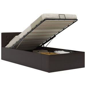 vidaXL Hidraulični okvir za krevet od umjetne kože sivi 90 x 200 cm