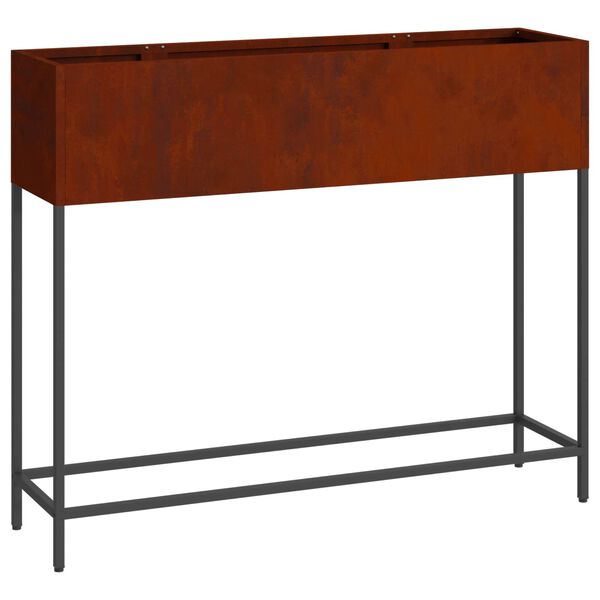 vidaXL Povi&scaron;eni Vrtni Planter Rđa 100 x 26 x 82 cm