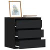 vidaXL Kutna komoda s ladicama crna 60x41x58 cm od konstruiranog drva