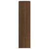 vidaXL Ormarić za cipele s ogledalom 2 razine Smeđi hrast 63x17x67 cm