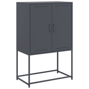 vidaXL Visoka komoda antracit 68,5x38,5x107 cm čelična