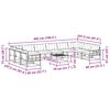 vidaXL Set vanjskih sofa s jastukom 11 pcs Prirodna i krem