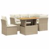 vidaXL 5-dijelni vrtni set sofa s jastucima bež od poliratana