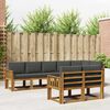 vidaXL Set vanjskih sofa s jastukom 8 pcs Prirodna i antracit