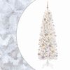 vidaXL Umjetno usko božićno drvce s kuglicom 180 cm 300 LED lampica