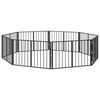 vidaXL Vrata za pse 8 pcs Crna 100 x 60 cm Cinkani čelik
