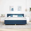 vidaXL Boxspring krevet s madracem Plava 180 x 200 cm tkanina
