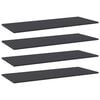 vidaXL Police za knjige 4 kom sive 100 x 40 x 1,5 cm od iverice