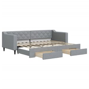 vidaXL Dnevni krevet na razvlačenje svjetlosivi 80 x 200 cm od tkanine
