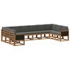 vidaXL Set vanjskih sofa 10 kom. Prirodna i antracit