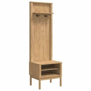 vidaXL Ormar za hodnik FLORO Vosak smeđa 50 x 40 x 158 cm