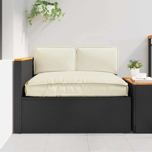 vidaXL Set jastučića za palete s jastukom 3 pcs Krema 120 x 80 x 12 cm