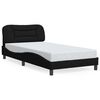vidaXL Okvir za krevet bez madraca Hvar crni 100x200 cm od tkanine