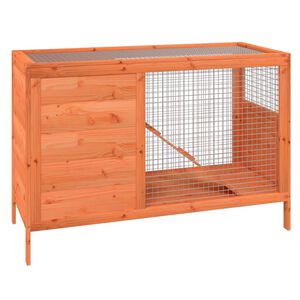 vidaXL Kavez za zečeve smeđi 103 x 44 x 69,5 cm od masivne borovine