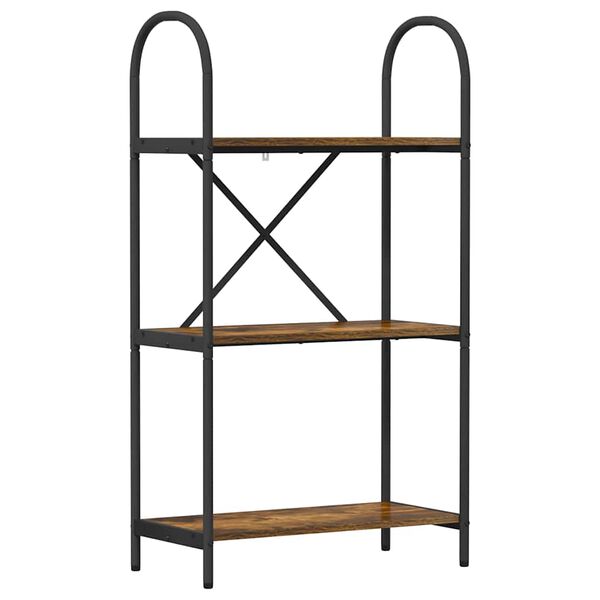 vidaXL Polica Dimljeni hrast 60 x 30 x 109 cm Konstruirano drvo