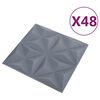 vidaXL Zidne panele 48 pcs Origami siva 50 x 50 cm XPS pjena