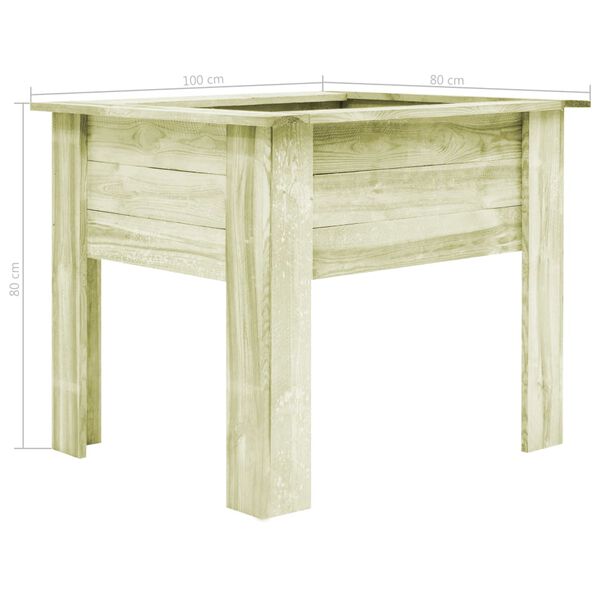 vidaXL Povi&scaron;ena vrtna gredica 100x80x80 cm impregnirano piljeno drvo