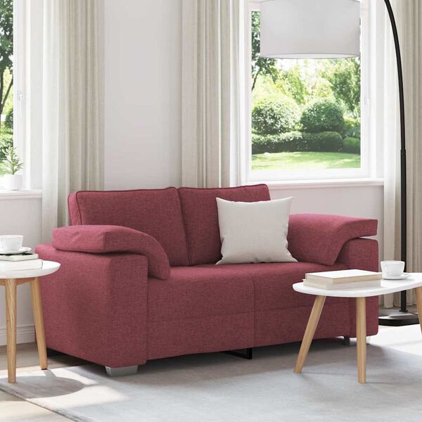 vidaXL Sofa Vinska crvena 160 x 77 x 82 cm tkanina