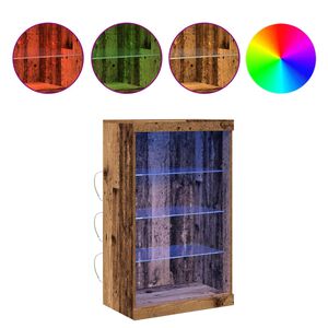 vidaXL LED komoda Staro drvo 60,5 x 37 x 100 cm Konstruirano drvo