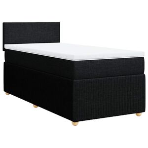 vidaXL Box spring krevet s madracem crni 80 x 200 cm od tkanine