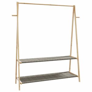 vidaXL Stalak za odjeću s policama 132x45,5x150,5 cm od bambusa