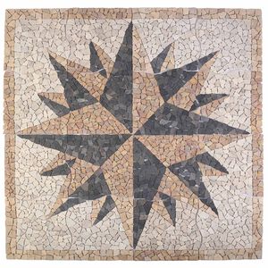 vidaXL Mozaik pločice uzorka vjetra &Scaron;areni 120 x 120 cm Mramor