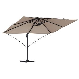 vidaXL Suncobran 351 x 250 x 260 cm Poliester i aluminij Sivo-smeđa