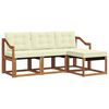 vidaXL Set vanjskih sofa s jastukom 4 pcs Prirodna i krem