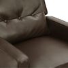 vidaXL Masažna fotelja na podizanje od sjajne umjetne kože smeđa