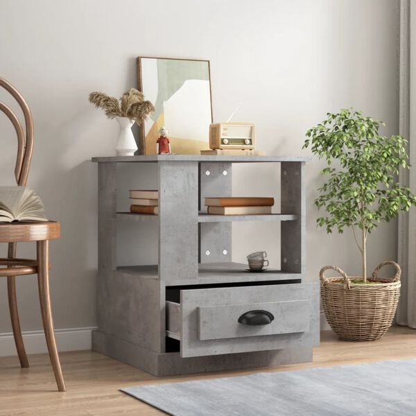 vidaXL Bočni stolić boja betona 50 x 50 x 60 cm od konstruiranog drva