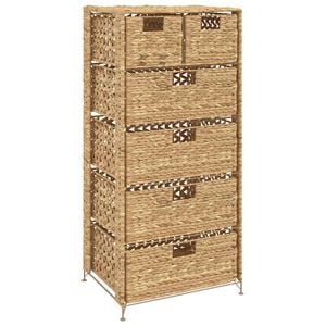vidaXL Ormarić za pohranu sa 6 ko&scaron;ara od vodenog zumbula 47 x 37 x 100 cm